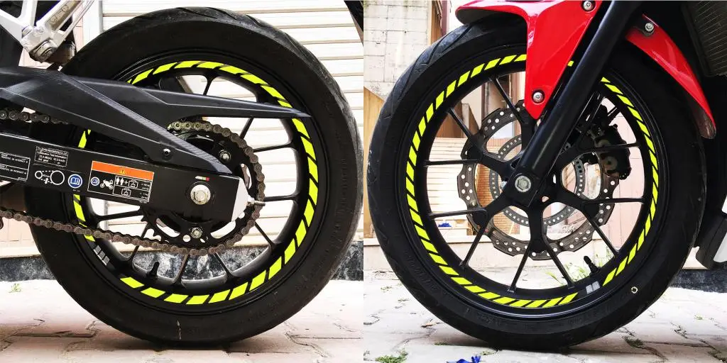 Tam Tur Floresan Sarı Supersport İç Jant Şeridi Sticker Çınar Extreme 